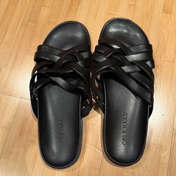 Cole Haan leather braided slides - Picture 2 of 9